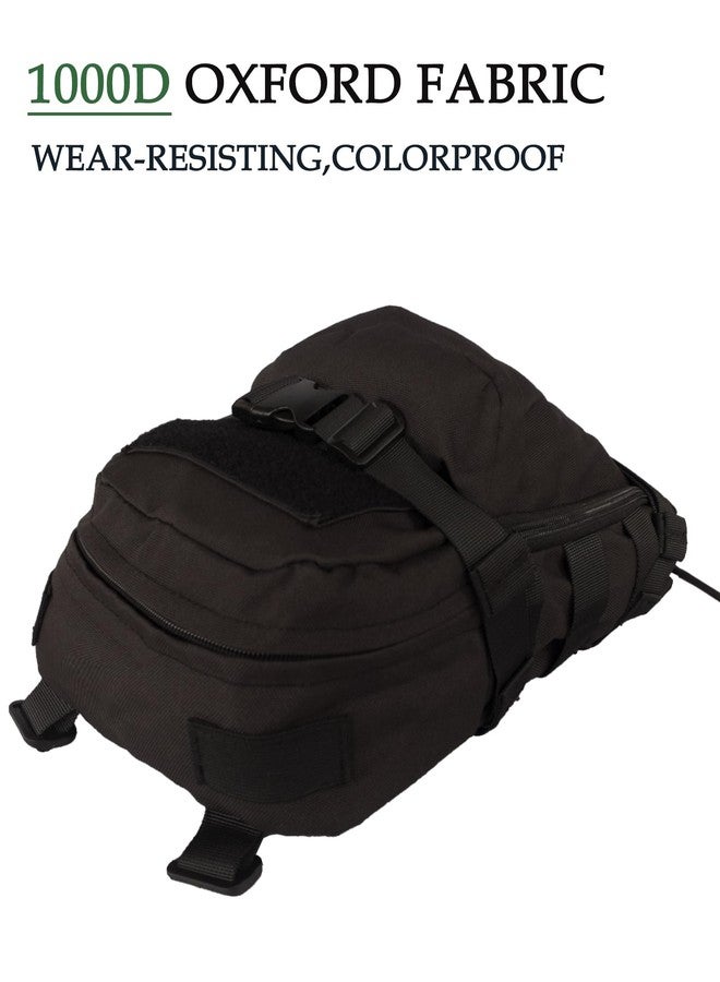 GEEDUD Mini Tactical MOLLE Hydration Pack,Tactical Hydration Backpack,Water Reservoir Bag,Outdoor Water Bladder Carrier Pack,Quick Release Buckle for Tactical Vest Backpack for Hiking,Biking(Black) - Image 3