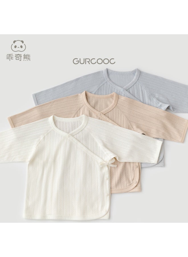 Guaiqi Bear Modal Baby Monk Robe Top Summer Thin Pajamas 0-3 Months Newborn Infant Shirt
