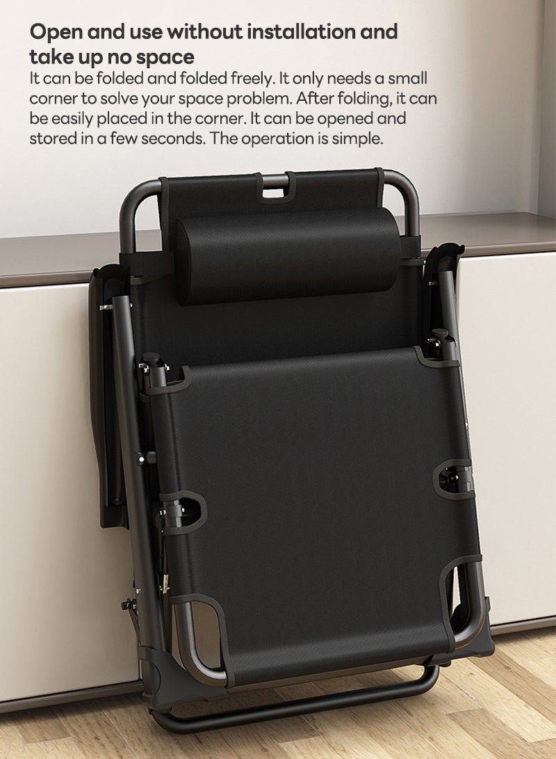 ETG سرير قابل للطي للتخييم في الهواء الطلق والمكتب والمنزل، مناسب للتخييم والشاطئ والأنشطة الخارجية 64*178*52 سم سم - Image 3