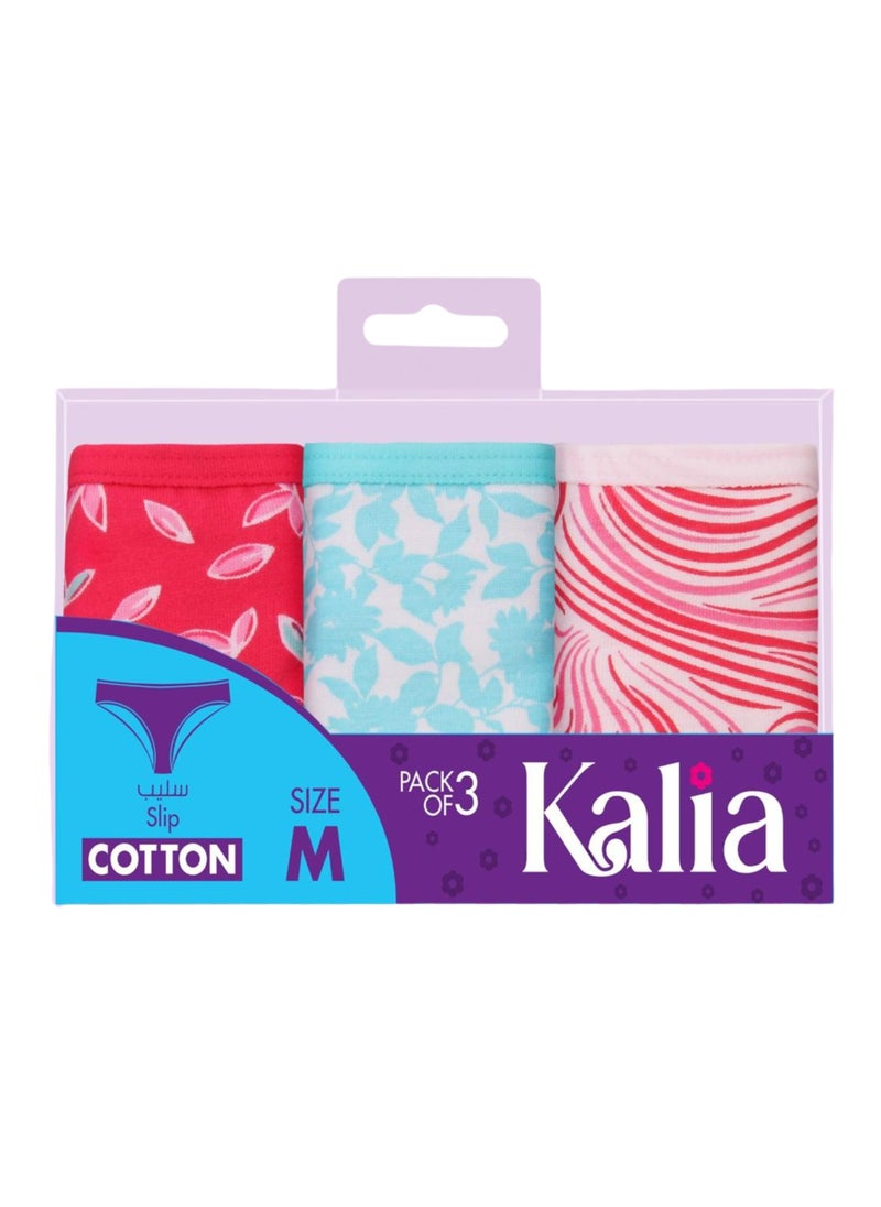 Kalia - Pack of 3 Printed Cotton Bikini Panties Underwear for Women - Image 1