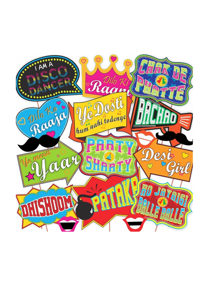 Desi Indian Style Wedding Photo Booth Party Props - Image 1