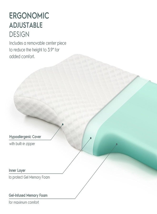 TAFTS Contour Memory Foam Pillows for Sleeping, Cooling Orthopedic Neck Pillow, Cervical Back, Stomach & Side Sleeper Pillow for Neck Pain, Bed Pillows, Included Washable Modal Cover, Firm CertiPUR-US - Image 4