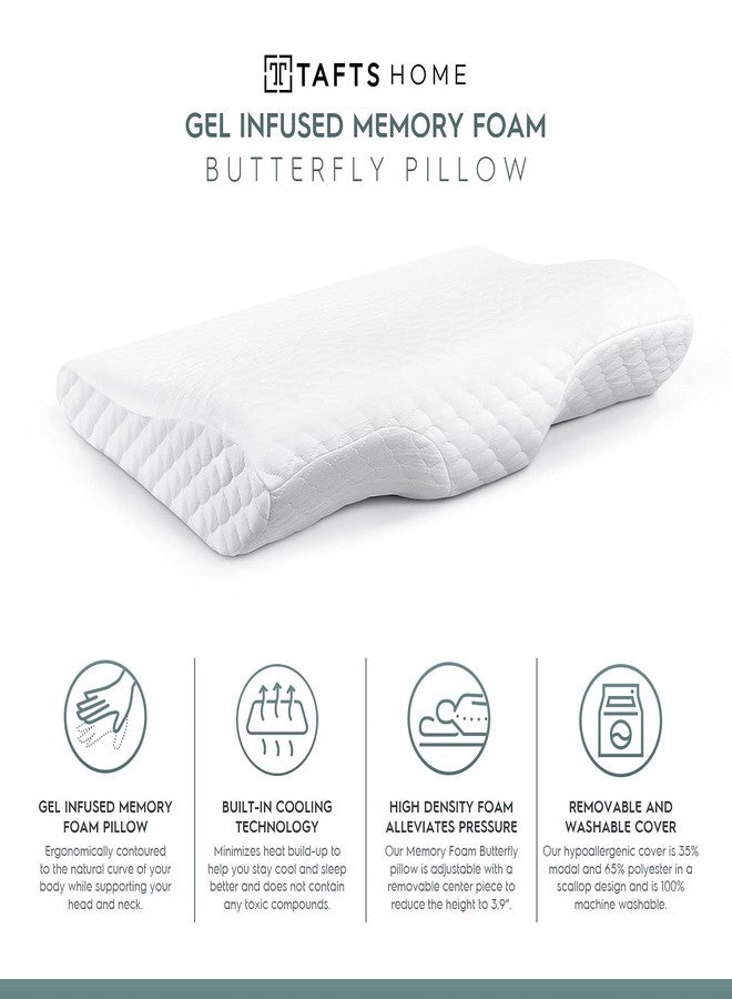 TAFTS Contour Memory Foam Pillows for Sleeping, Cooling Orthopedic Neck Pillow, Cervical Back, Stomach & Side Sleeper Pillow for Neck Pain, Bed Pillows, Included Washable Modal Cover, Firm CertiPUR-US - Image 2