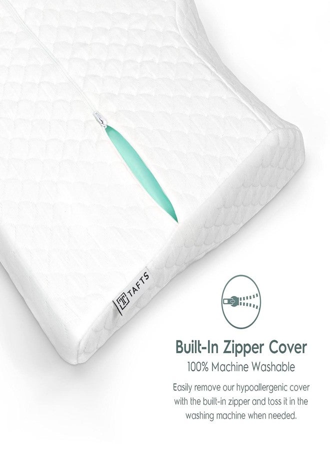 TAFTS Contour Memory Foam Pillows for Sleeping, Cooling Orthopedic Neck Pillow, Cervical Back, Stomach & Side Sleeper Pillow for Neck Pain, Bed Pillows, Included Washable Modal Cover, Firm CertiPUR-US - Image 5