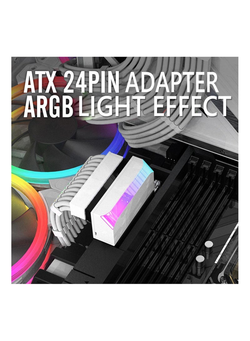 KASTWAVE 4 Pin 90 Degree Adapter, ATX 24pin Female to 24pin Male Power Plug Adapter, ATX 24pin Power Plug Adapter, Compatible with Most ATX Motherboard, and PSU, Motherboard for Desktops PC Supply - Image 5