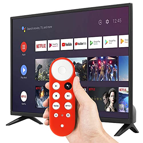 PINOWU 2pcs Protective Covers Compatible for Chromecast with Google TV Voice Remote, Pinowu Anti Slip Remote Case for 2020 Chromecast Remote Control (Blue & Red) - Image 5