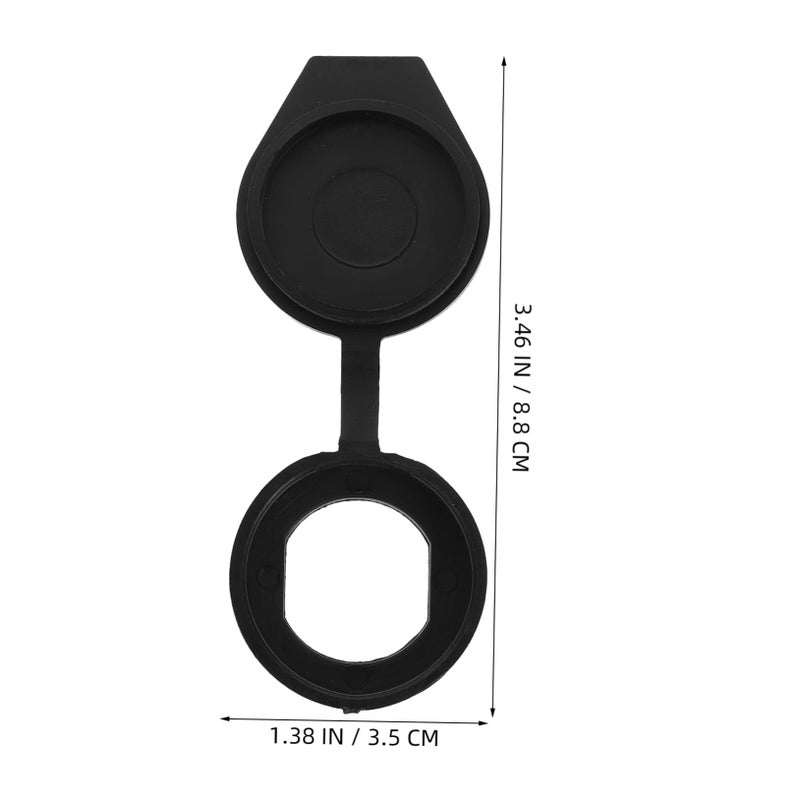 6Pcs Black Plastic Rainproof Cover For Outdoor Cabinet Lock Enclosure Case - Image 3
