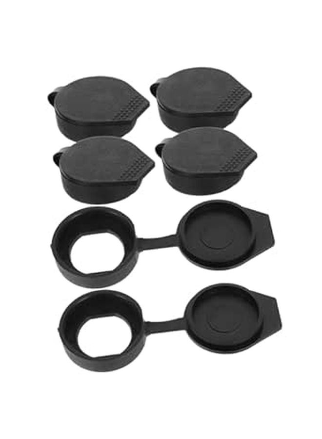 6Pcs Black Plastic Rainproof Cover For Outdoor Cabinet Lock Enclosure Case - Image 1