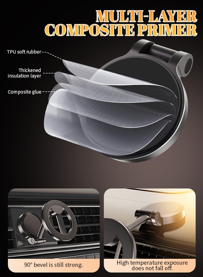 Foldable Car Phone Holder, Mobile Phone Magnet for Car with 1080° Rotation, Car Phone Holder Mount, Clip-On Adjustable Holder for iPhone & Android – Hands-Free & Secure Fit  - Image 5