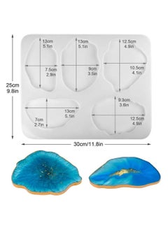 Y&D Wave Agate Coaster Resin Casting Mold Silicone Making Epoxy Mould Clay for Home Decoration DIY Craft  - Image 2