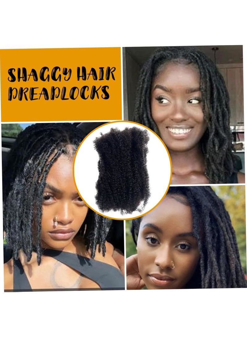 Afro Bulk Human Hair, 8 Inch Natural Braiding Hair, Soft Springy Pre Separated Spring Twist Hair, 100% Human Synthetic Hair Extensions for Dreadlock, Repair Braiding Twist, Natural Black - Image 5