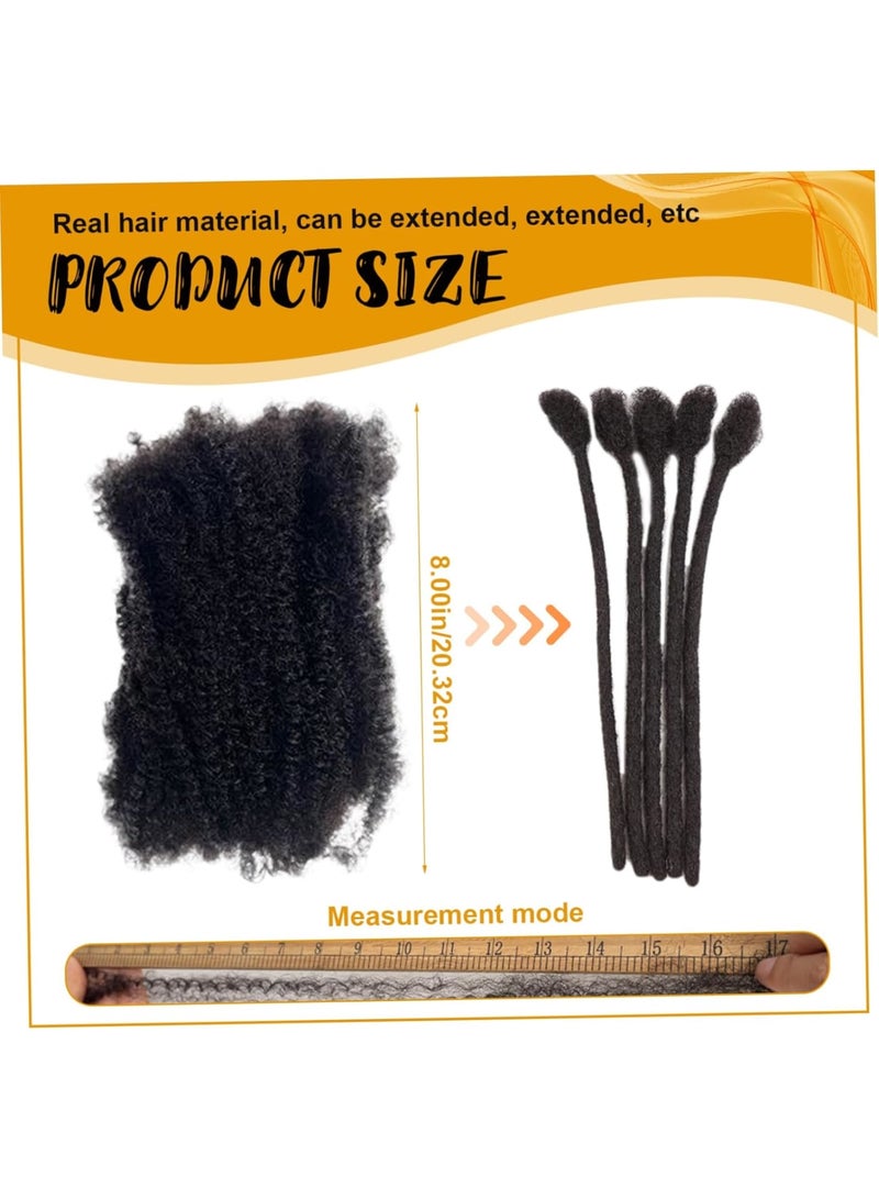 Afro Bulk Human Hair, 8 Inch Natural Braiding Hair, Soft Springy Pre Separated Spring Twist Hair, 100% Human Synthetic Hair Extensions for Dreadlock, Repair Braiding Twist, Natural Black - Image 3
