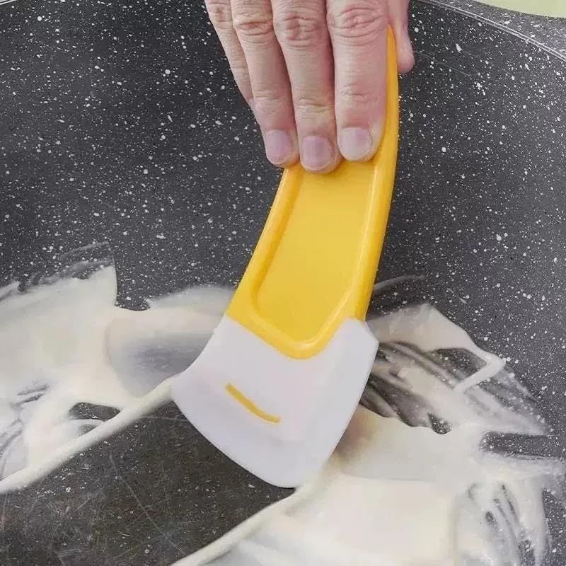 2pc Silicone Pan Cleaning Scraper NonStick Plastic Pot Pan Scraper for Kitchen Cleaning Bowl  - Image 3