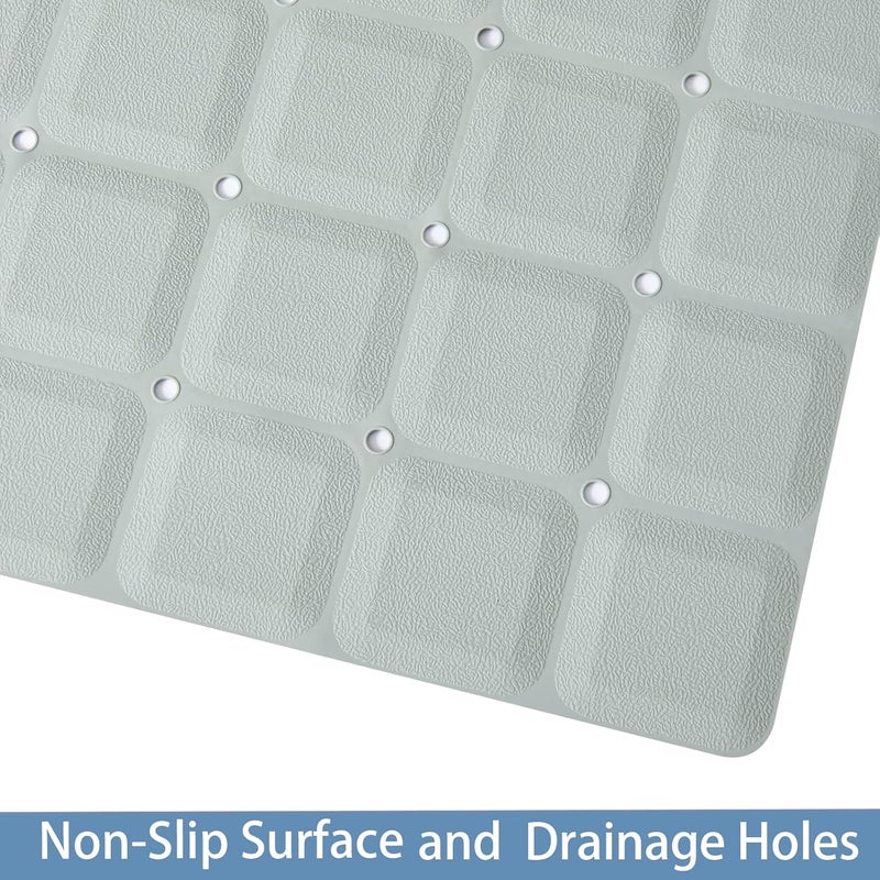 Webos Foldable Silicone Bathtub Mat: Jumbo Size Heavy Duty Safety Bath Mat for Tub Without Suction Cups Non Slip Bath & Shower Mat for Textured, Reglazed, Refinished Tub (Grey, 35.8 x 17.7) - Image 3