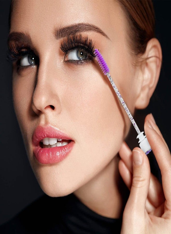 yuntop 20-Piece Disposable Mascara Wand Set - Diamond Eyelash Brushes, Lash Wand Tubes, Spoolies with Empty Tube - Makeup Tool, Eyebrow Applicator Supplies (Mixed Color) - Image 4