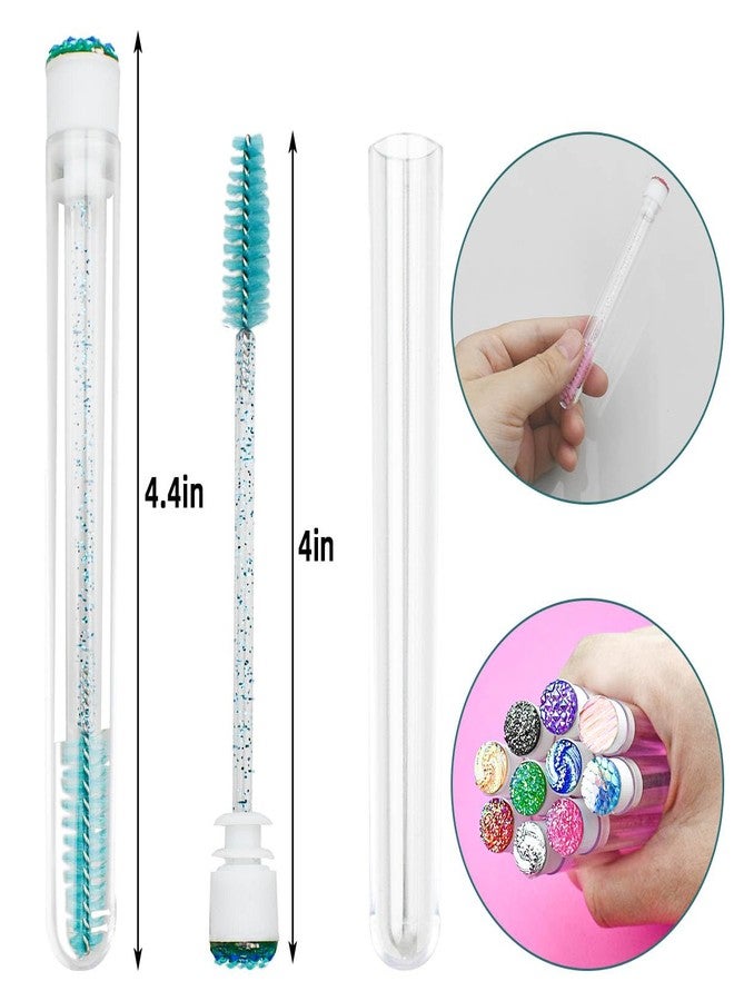 yuntop 20-Piece Disposable Mascara Wand Set - Diamond Eyelash Brushes, Lash Wand Tubes, Spoolies with Empty Tube - Makeup Tool, Eyebrow Applicator Supplies (Mixed Color) - Image 5