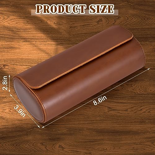 ROSELLE Watch Roll Travel Case for Men and Women- 3 Watch Storage and Organizer-Secure Storage with Innovative Removable Pillows & Solid Dividers for Home, Travel and Display(Brown) - Image 2