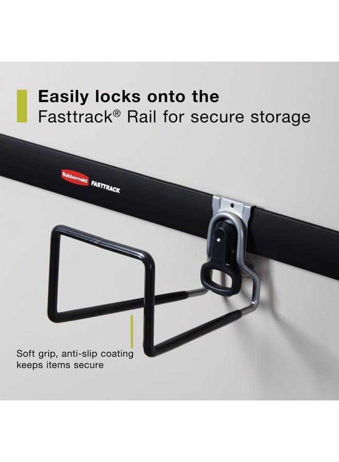 Rubbermaid Fasttrack Hose Hook, Wall-Mount Utility Hook, Holds Up To 50 Pounds, Won'T Rust Or Scratch - Image 4