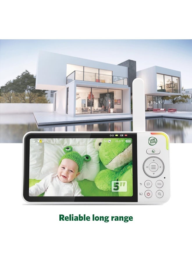 LeapFrog LF915HD Baby Monitor, 5â€ 720p Screen, 360Â° Pan & Tilt with 8X Zoom Camera, Color Night Vision, Night Light, Two-Way Intercom, Secure Transmission No WiFi - Image 5