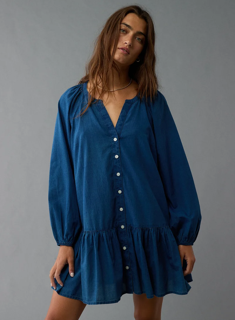 امريكان ايجل Tiered Denim Dress