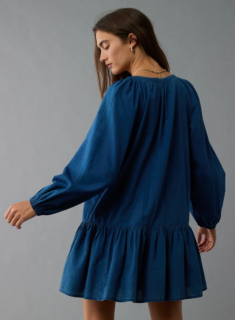 امريكان ايجل Tiered Denim Dress