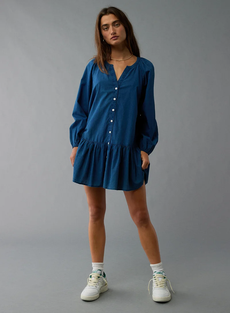 امريكان ايجل Tiered Denim Dress