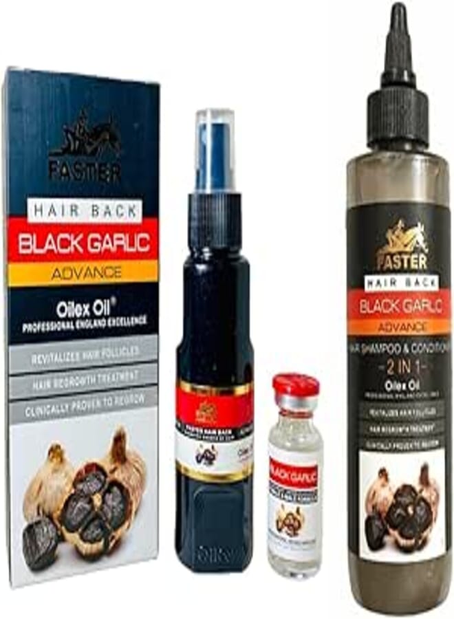 Faster Thom Black Oil & Ampoule & Shampoo & Conditioner 2 in 1