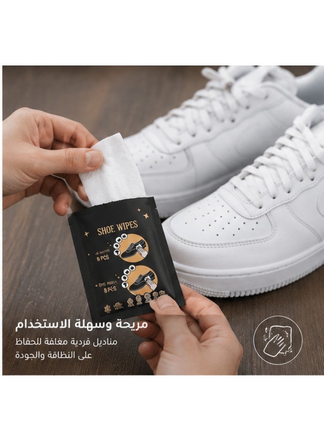 64 Shoe Cleaning Wipes – Deep Cleaning Sneaker Wipes for Leather, Canvas & Rubber – Individually Wrapped Portable Shoe Wipes – Quick Stain & Dirt Removal - Image 3