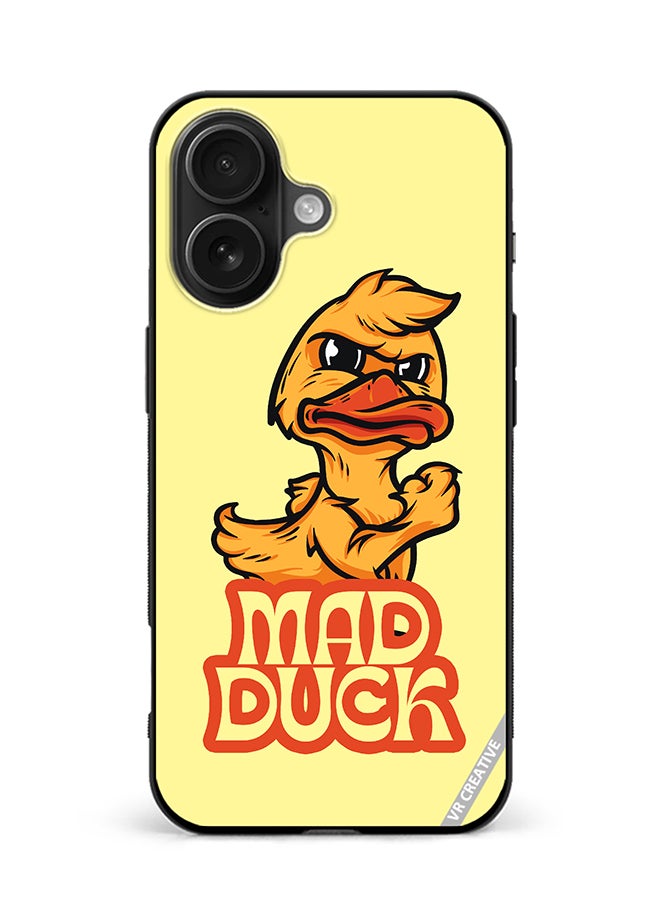 Protective Case Cover For Apple iPhone 16 Mad Duck Design Multicolour