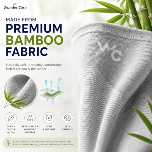 Wonder Care 2Pack Bamboo Knee Compression Sleeve for Men and Women Compression Knee Sleeve for Running Volleyball Gym Weightlifting Made from Bamboo Yarn Perfect Knee Brace for Knee Pain and Enhanced Comfort 1 Pair - Image 3