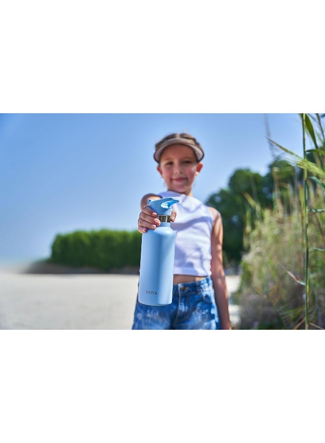 Moya 'Starfish' 500ml Insulated Sustainable Water Bottle Powder Blue - Image 3