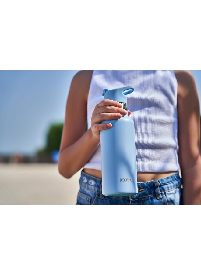 Moya 'Starfish' 500ml Insulated Sustainable Water Bottle Powder Blue - Image 2