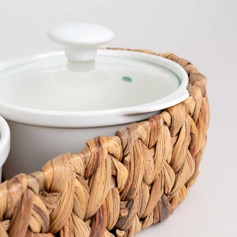 لا ميسا طقم أطباق تقديم دائري مع سخّان - Image 2