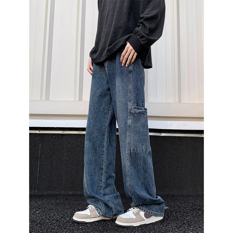 Unisex Classic Denim Jeans Loose Fit Daily Outdoor Wear - Image 3