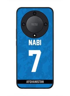 Cover for Honor X9a 5G Case , Rugged Black Slim fit Soft Flexible Thin Protective Phone Cases - Player Name - Mohammad Nabi, Jersey Number- 7