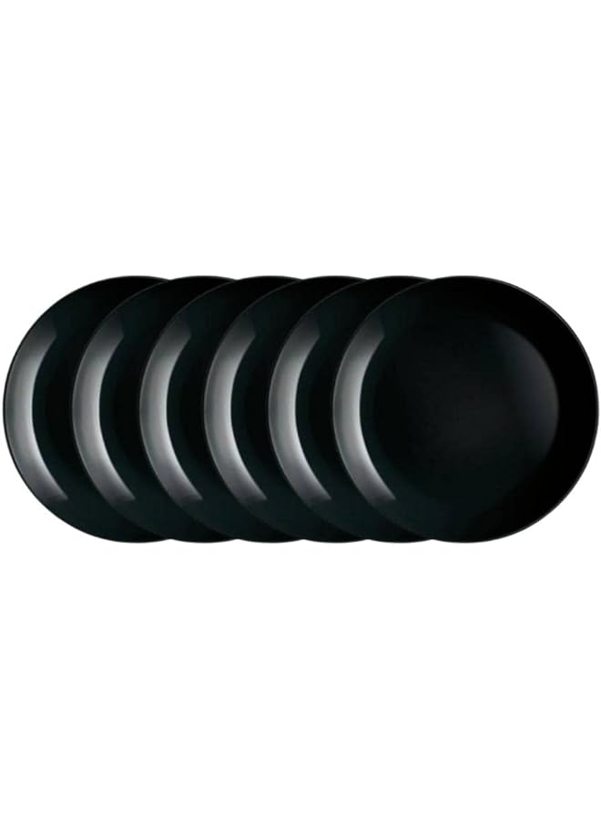 Luminarc Diwali Dinner Plate 6Pc Set Black Made In France