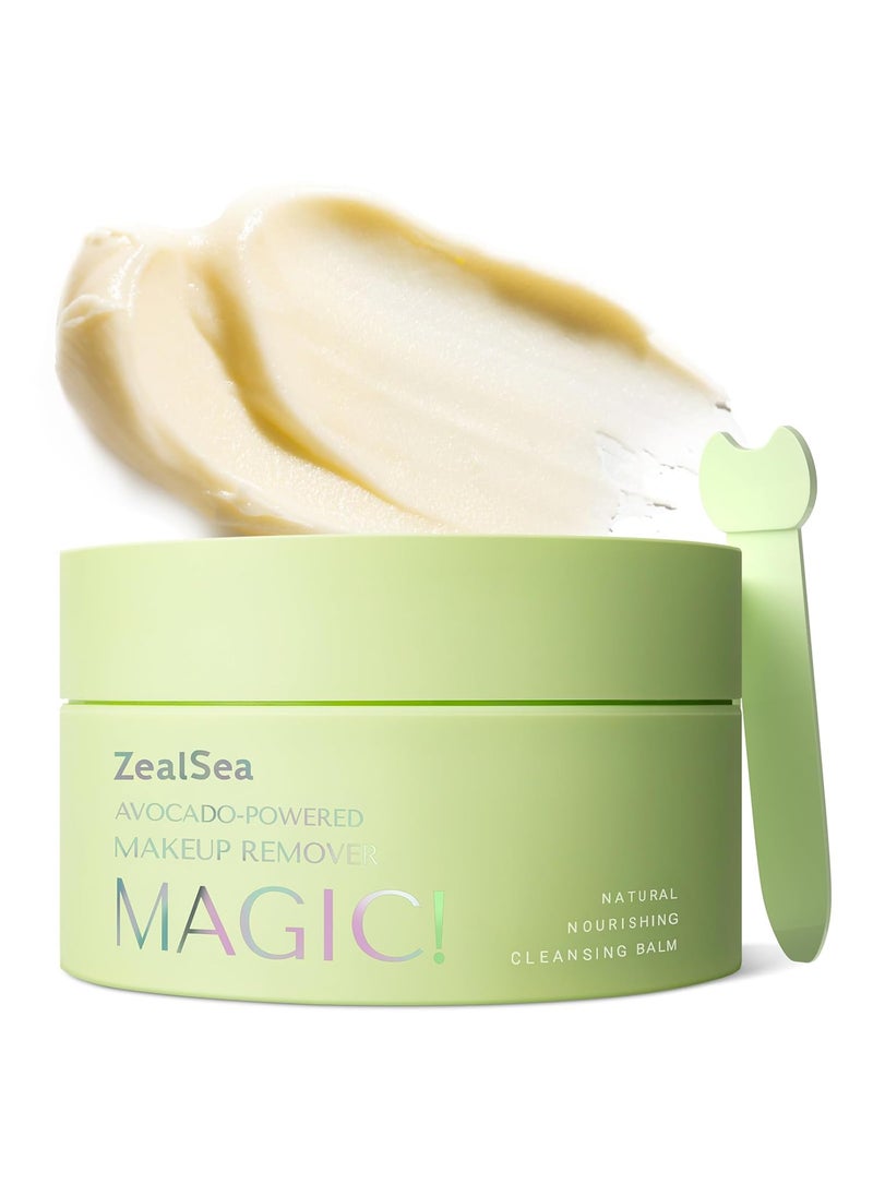 ZealSea ZealSea Makeup Remover Cleansing Balm: Deep Cleaning Facial Cleanser Natural Gentle Makeup Removing Balm Melting Balm to Oil for Face Eye Lip 3.5 Oz 