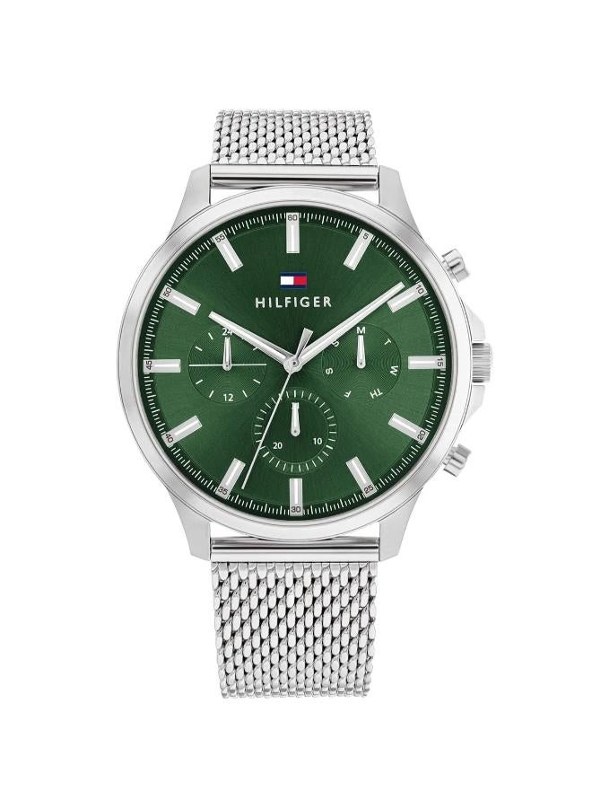TOMMY HILFIGER TOMMY HILFIGER MEN’s GREEN DIAL, STAINLESS STEEL WATCH – 1710499  - Image 1