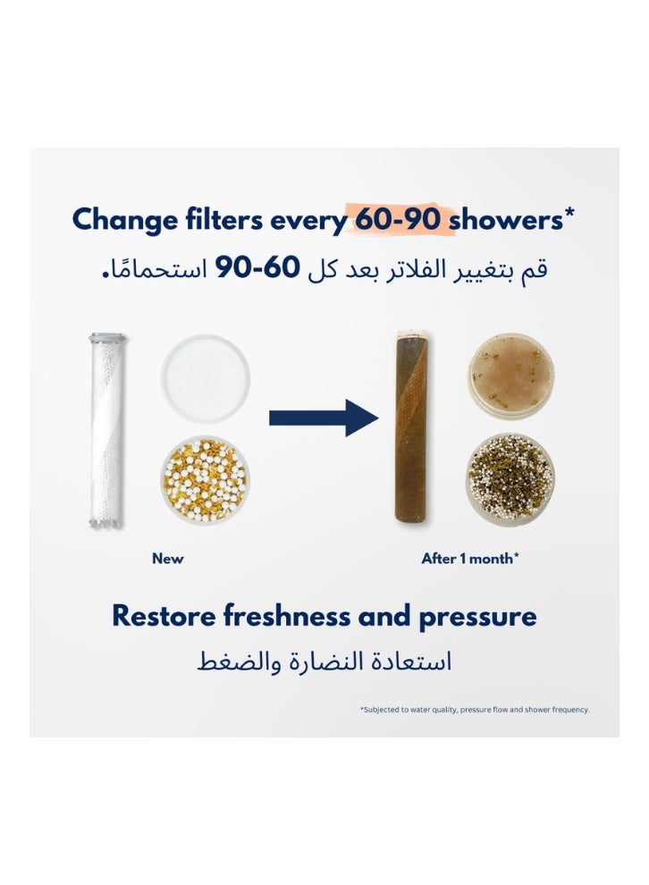 Marjo Marjo Shower Filter - High Pressure Handheld Shower Head | Water Filter Shower for Hair Loss | Healthy Skin & Hair, Bathroom Accessories, Lab-Tested Chlorine Removal | فلتر دش الاستحمام (Transparent)  - Image 5