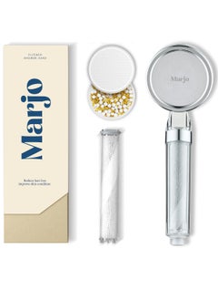 Marjo Marjo Shower Filter - High Pressure Handheld Shower Head | Water Filter Shower for Hair Loss | Healthy Skin & Hair, Bathroom Accessories, Lab-Tested Chlorine Removal | فلتر دش الاستحمام (Transparent)  - Image 1