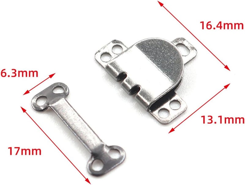 كلاراكو مجموعة من 40 خطافًا وعينًا للخياطة من كلاركو، إكسسوارات حرفية للتنانير والملابس والسراويل، باللون الأسود/الأبيض/البندقي/الذهبي - Image 2