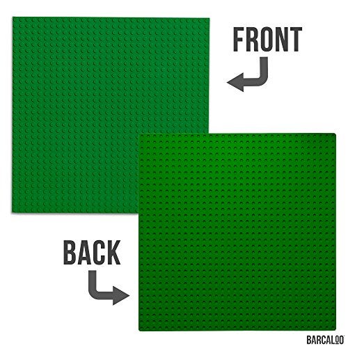 Barcaloo 15 Inch x 15 Inch Baseplate for Building Bricks -Two Pack - Green Classic Baseplates Compatible with All Major Brands - Image 4
