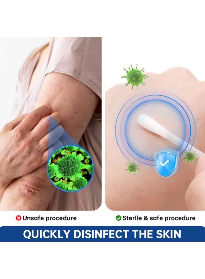 سوميفون 50 حزمة الكحول القطن لمرة واحدة التعبئة والتغليف المستقل رأسين القطن العناية بالجروح - Image 2