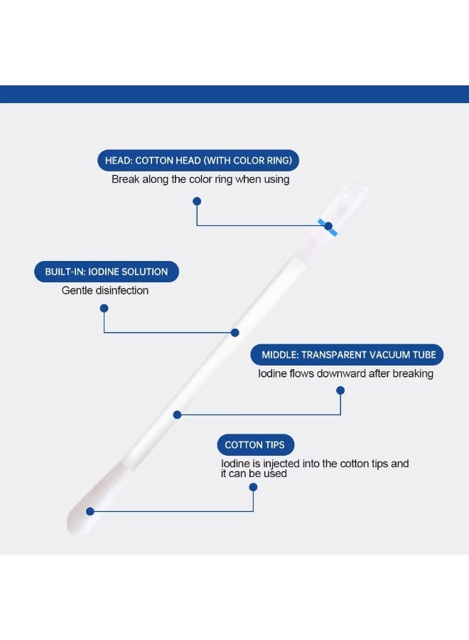 سوميفون 50 حزمة الكحول القطن لمرة واحدة التعبئة والتغليف المستقل رأسين القطن العناية بالجروح - Image 4