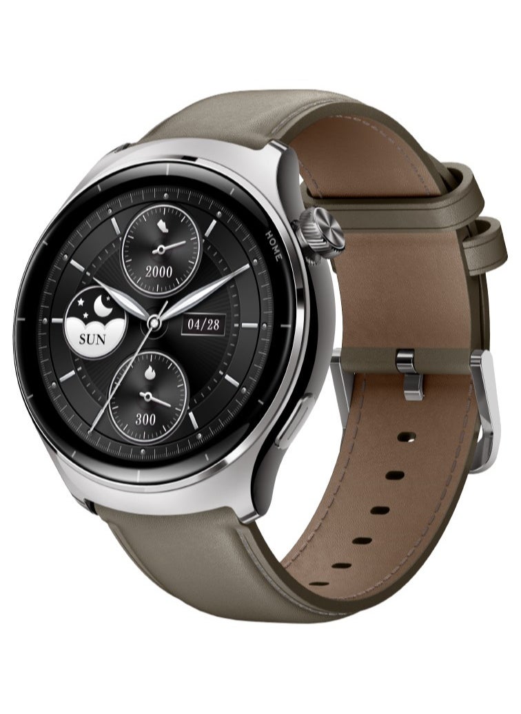 Mibro Mibro Lite 3 Pro Smartwatch 1.32" AMOLED Display 10 Axis Motion Sensor Bluetooth Calling GPS 150+ Sport Modes 5ATM Water Resistant Heart Rate Monitoring 15 Days Battery Life Smartwatch Khaki Gray  - Image 1