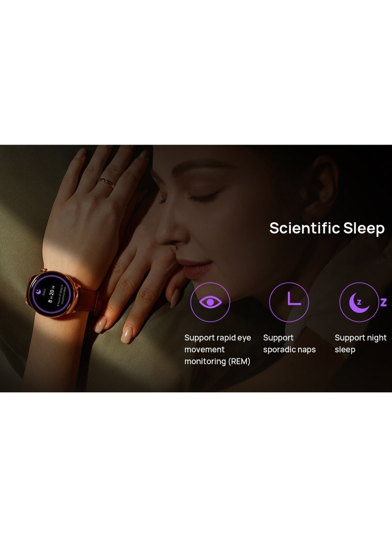Mibro Mibro Lite 3 Pro Smartwatch 1.32" AMOLED Display 10 Axis Motion Sensor Bluetooth Calling GPS 150+ Sport Modes 5ATM Water Resistant Heart Rate Monitoring 15 Days Battery Life Smartwatch Khaki Gray  - Image 5