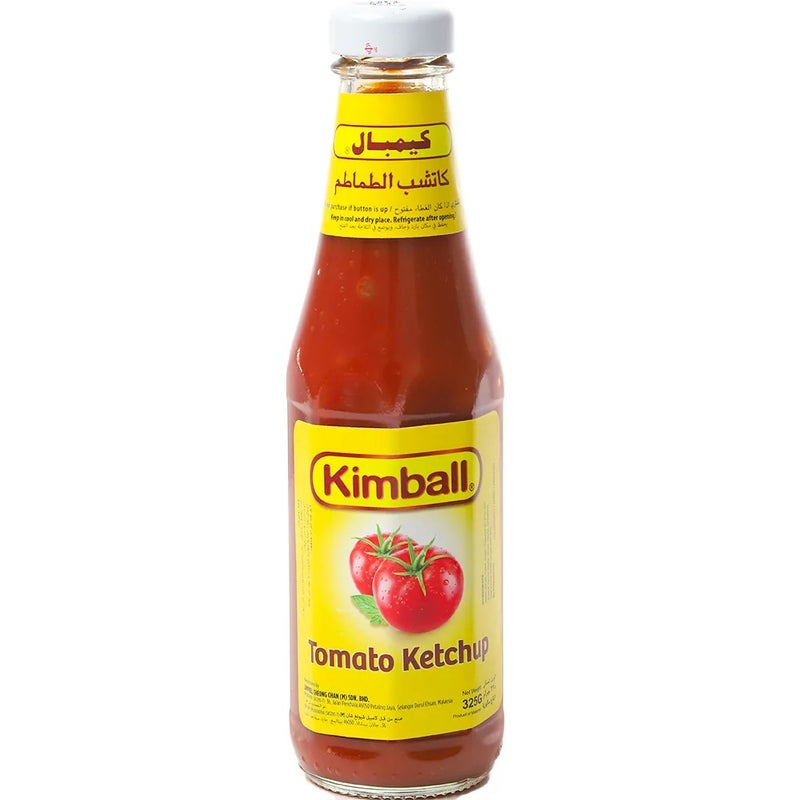 Kimball Tomato Ketchup 325gms Bottle, Best for Snacks & Side Dip, Tangy and Spicy Taste - Image 1