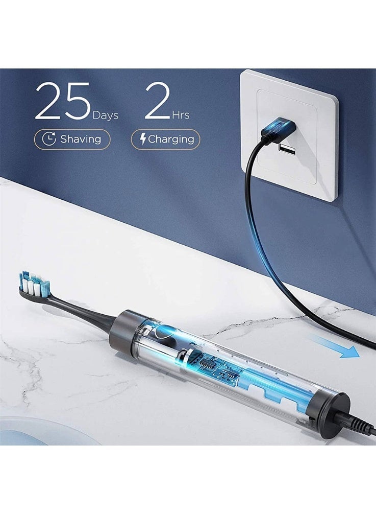 Fairywill P80 Electric Toothbrush with Pressure Sensor, 5 Modes Electric Toothbrush, USB Rechargeable, Deep Clean Whitening Toothbrush for Adults - Image 4