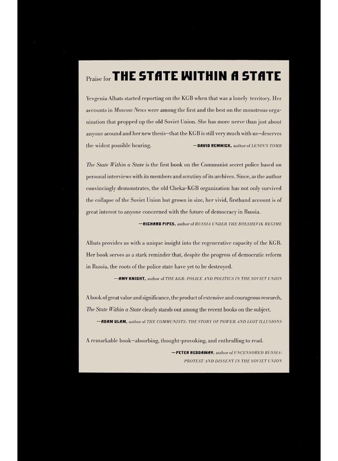 Farrar, Straus and Giroux The State Within a State: The KGB Its Hold on Russia--Past, Present, Future  - Image 2
