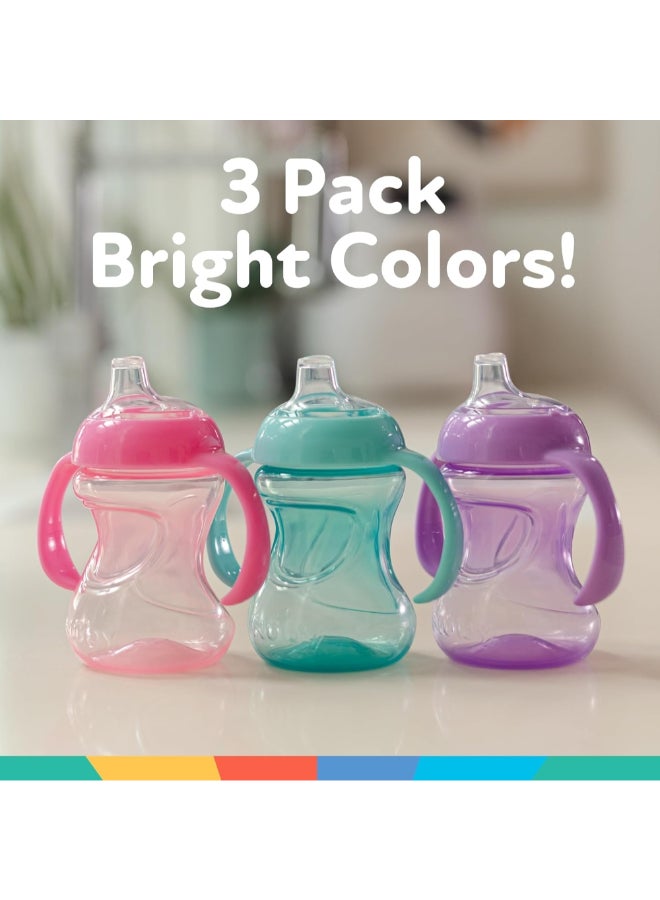 Nuby Mini Grip N Sip Cup, Spill Resistant Toddler Sippy Cup with Easy Grip Handles, Baby Training Cup for Weaning and Independent Drinking, Assorted - Image 4